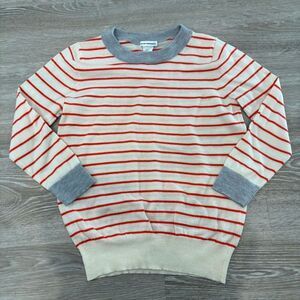 Club Monaco White Red Striped Lightweight Wool Sweater sz XS